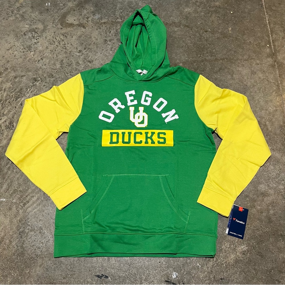 Fanatics Oregon Ducks Green and Yellow Hoodie Sweatshirt